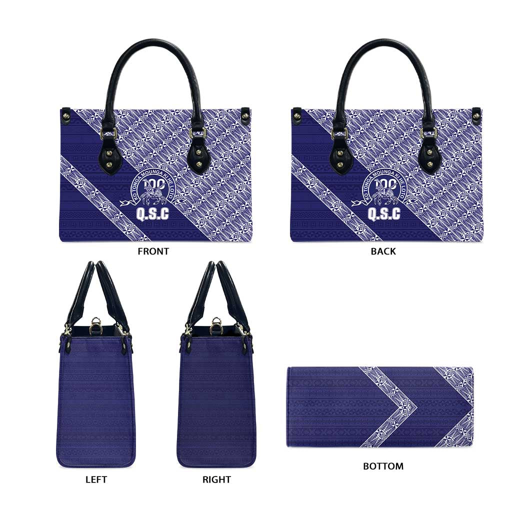 Tonga Queen Salote College Leather Bag 100 Years Anniversary Navy Color