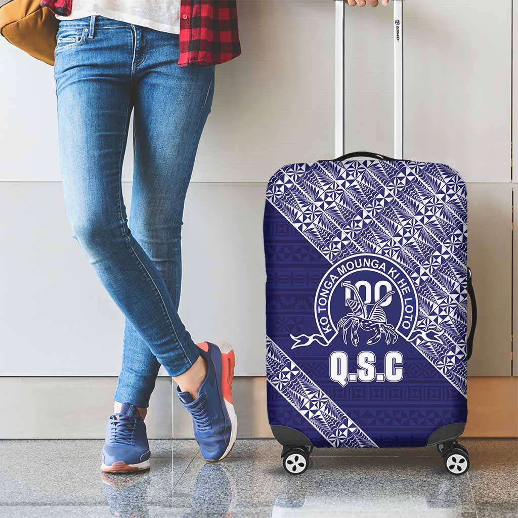 Tonga Queen Salote College Luggage Cover 100 Years Anniversary Navy Color