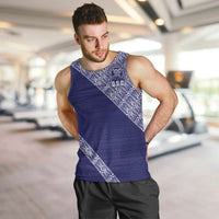 Tonga Queen Salote College Men Tank Top 100 Years Anniversary Navy Color