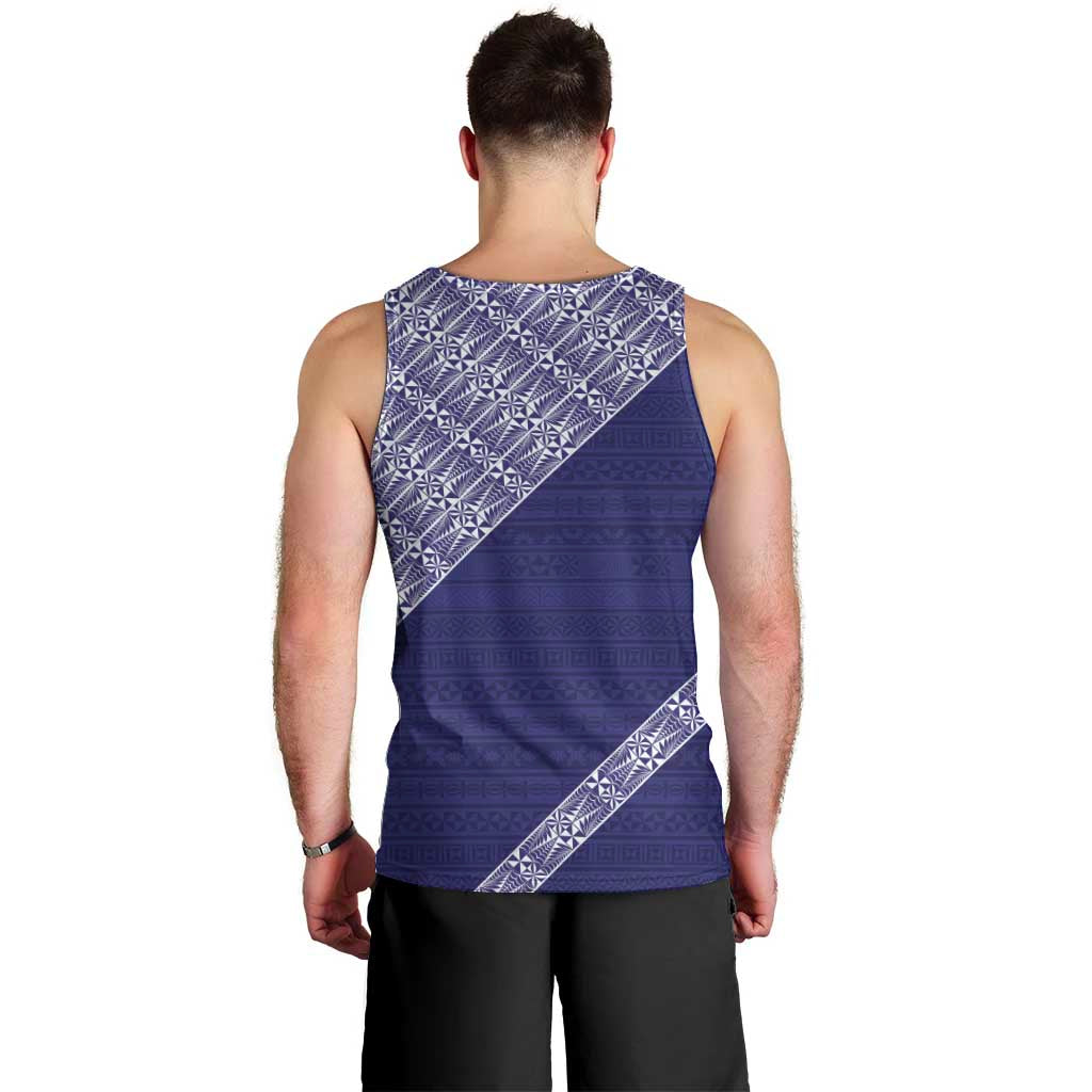 Tonga Queen Salote College Men Tank Top 100 Years Anniversary Navy Color