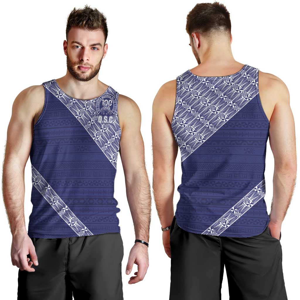 Tonga Queen Salote College Men Tank Top 100 Years Anniversary Navy Color