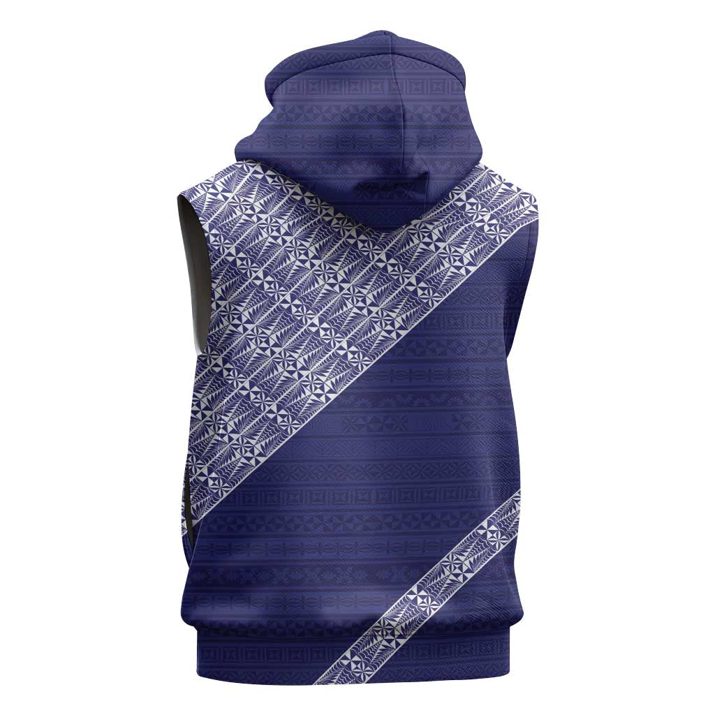 Tonga Queen Salote College Sleeveless Hoodie 100 Years Anniversary Navy Color