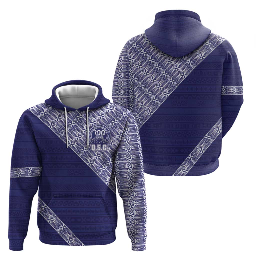 Tonga Queen Salote College Zip Hoodie 100 Years Anniversary Navy Color