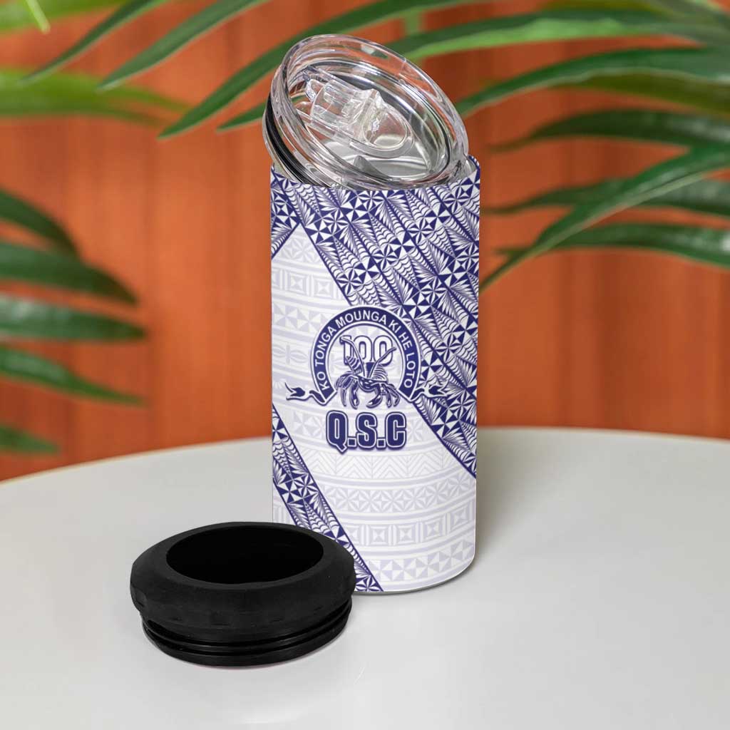 Tonga Queen Salote College 4 in 1 Can Cooler Tumbler 100 Years Anniversary White Color