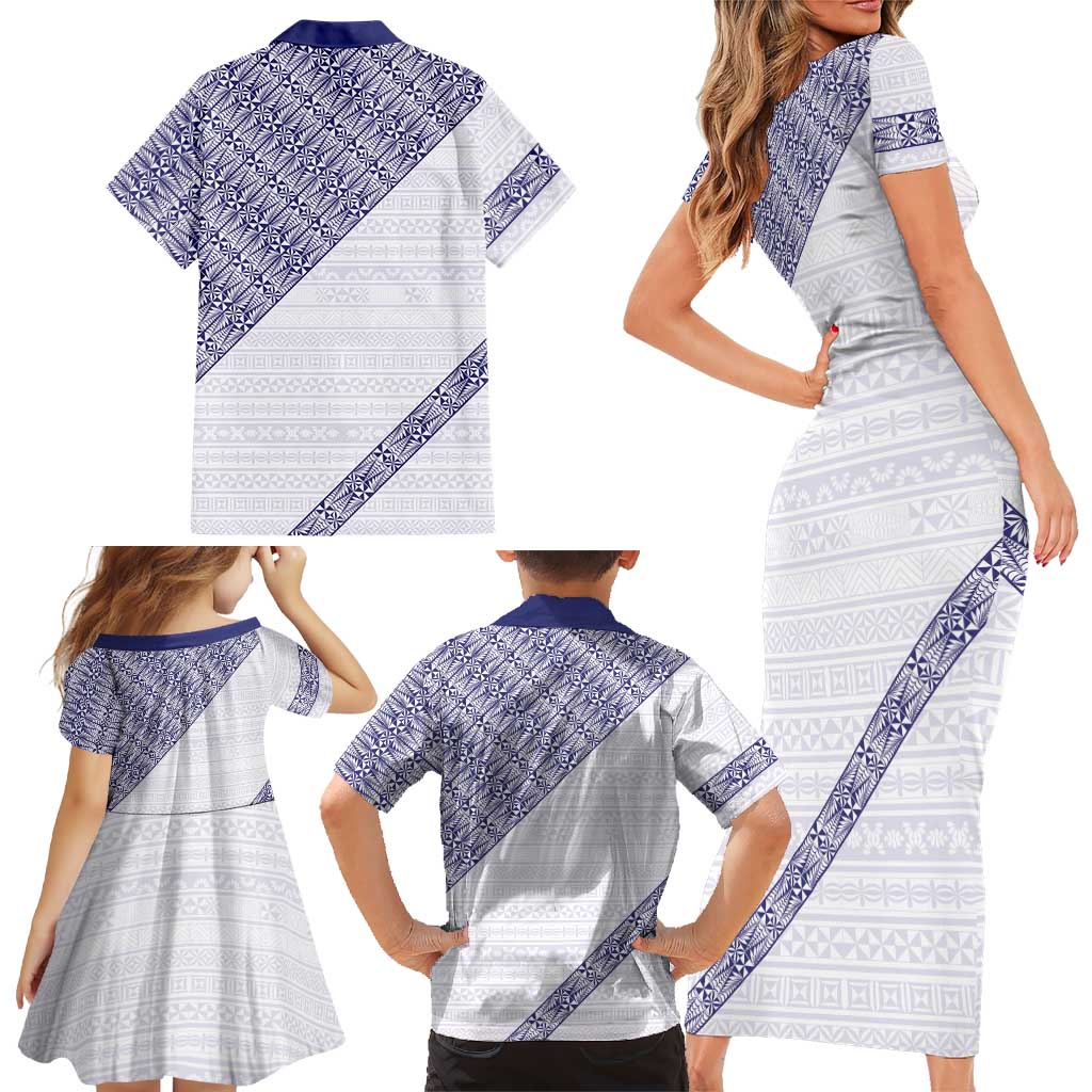 Tonga Queen Salote College Family Matching Short Sleeve Bodycon Dress and Hawaiian Shirt 100 Years Anniversary White Color LT05 - Polynesian Pride