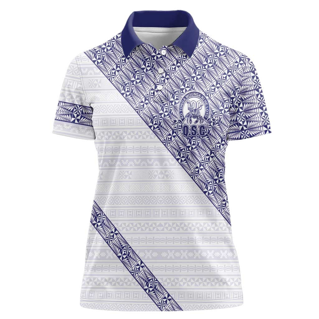Tonga Queen Salote College Women Polo Shirt 100 Years Anniversary White Color