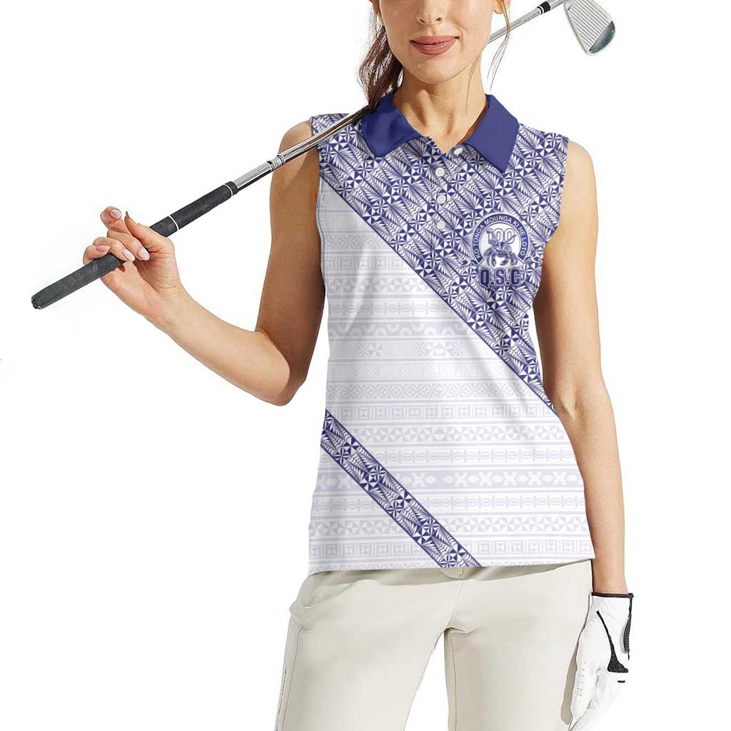 Tonga Queen Salote College Women Sleeveless Polo Shirt 100 Years Anniversary White Color