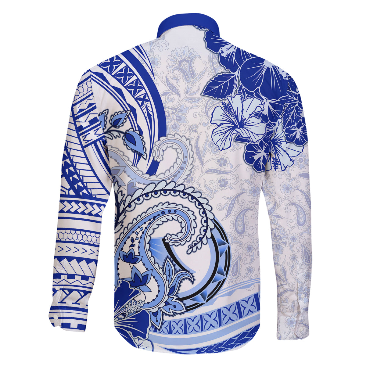 Polynesia Paisley Family Matching Mermaid Dress and Hawaiian Shirt Mix Navy Polynesian Pattern LT05 - Polynesian Pride