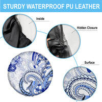 Polynesia Paisley Spare Tire Cover Mix Navy Polynesian Pattern