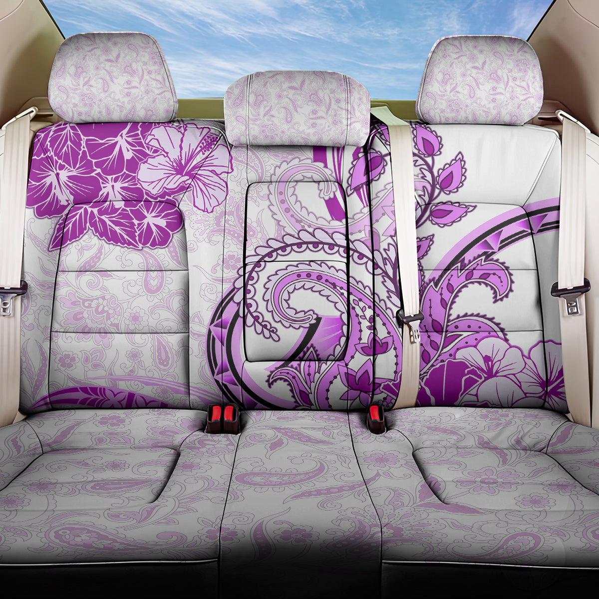 Polynesia Paisley Back Car Seat Cover Mix Pink Polynesian Pattern LT05 One Size Pink - Polynesian Pride