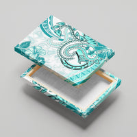 Polynesia Paisley Canvas Wall Art Mix Teal Polynesian Pattern