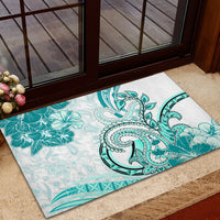 Polynesia Paisley Rubber Doormat Mix Teal Polynesian Pattern