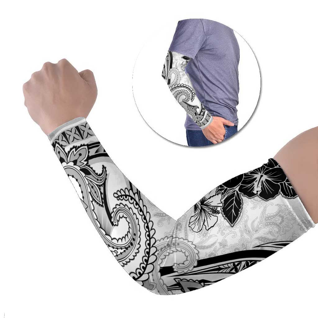 Polynesia Paisley Arm Sleeves Mix White Polynesian Pattern LT05 Set of 2 White - Polynesian Pride
