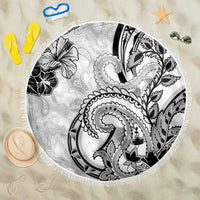 Polynesia Paisley Beach Blanket Mix White Polynesian Pattern