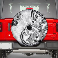Polynesia Paisley Spare Tire Cover Mix White Polynesian Pattern
