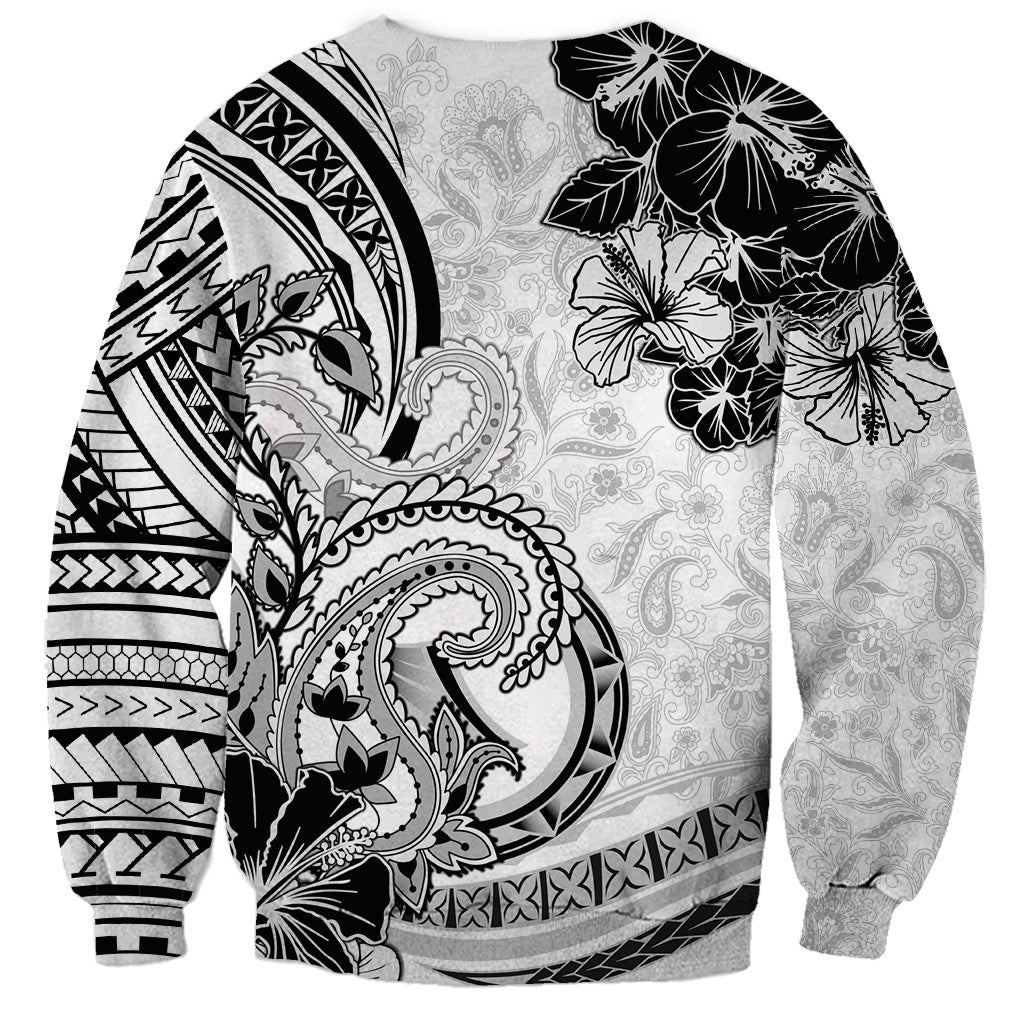 Polynesia Paisley Sweatshirt Mix White Polynesian Pattern LT05 - Polynesian Pride