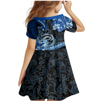 Polynesia Paisley Family Matching Mermaid Dress and Hawaiian Shirt Mix Blue Polynesian Pattern LT05 - Polynesian Pride