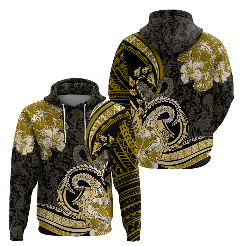 Polynesia Paisley Hoodie Mix Gold Polynesian Pattern LT05 - Polynesian Pride