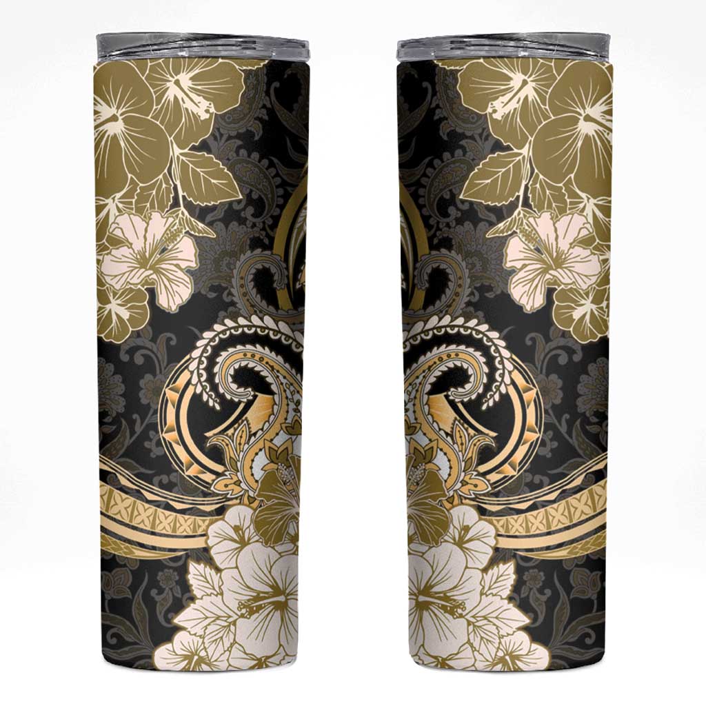 Polynesia Paisley Skinny Tumbler Mix Gold Polynesian Pattern LT05 Gold - Polynesian Pride