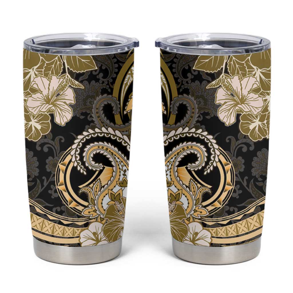 Polynesia Paisley Tumbler Cup Mix Gold Polynesian Pattern LT05 Gold - Polynesian Pride