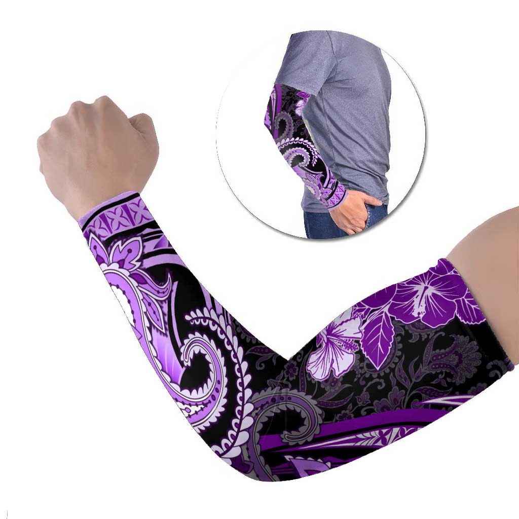 Polynesia Paisley Arm Sleeves Mix Purple Polynesian Pattern LT05 Set of 2 Purple - Polynesian Pride