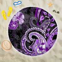 Polynesia Paisley Beach Blanket Mix Purple Polynesian Pattern