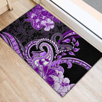 Polynesia Paisley Rubber Doormat Mix Purple Polynesian Pattern