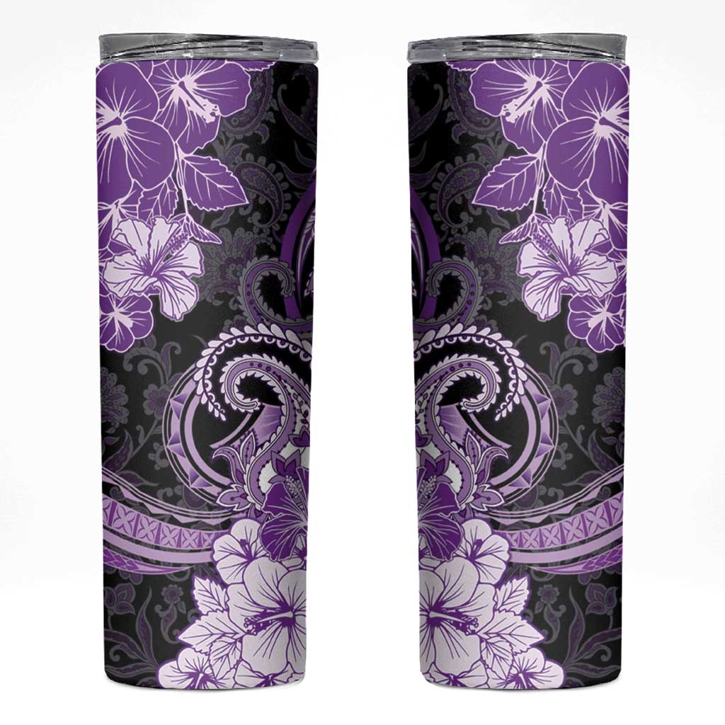 Polynesia Paisley Skinny Tumbler Mix Purple Polynesian Pattern LT05 Purple - Polynesian Pride