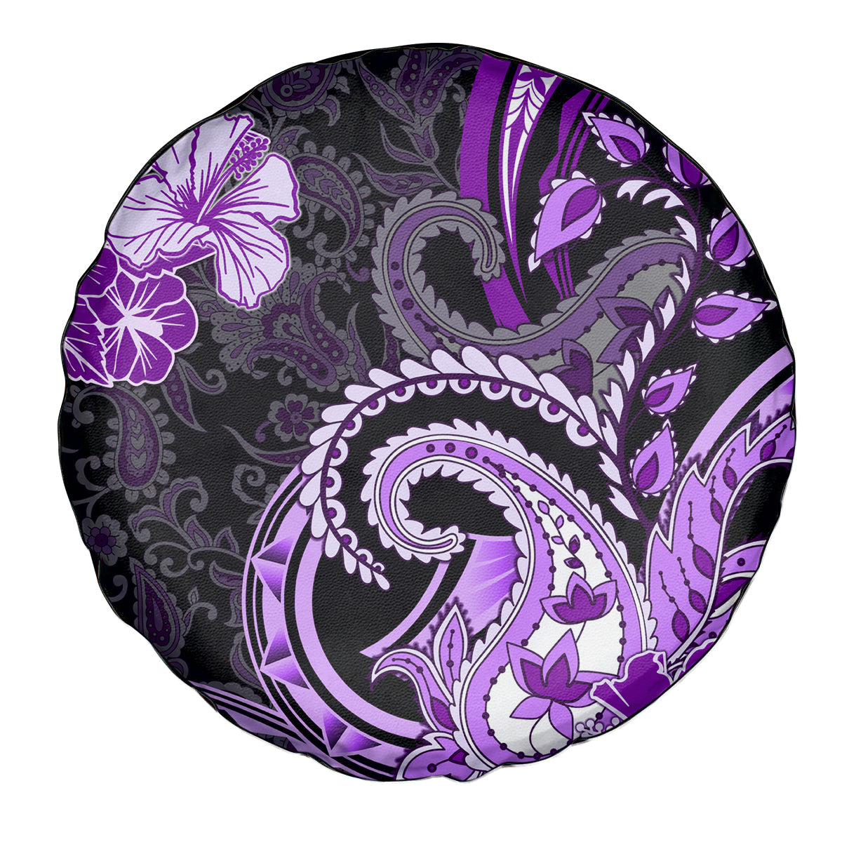 Polynesia Paisley Spare Tire Cover Mix Purple Polynesian Pattern
