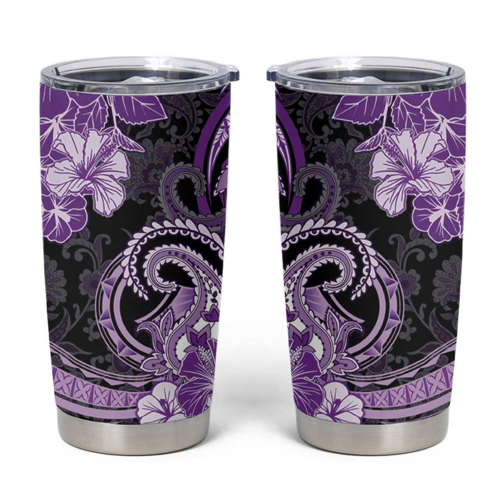 Polynesia Paisley Tumbler Cup Mix Purple Polynesian Pattern LT05 Purple - Polynesian Pride