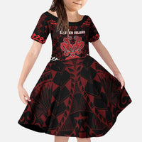 Personalised Easter Island Family Matching Off The Shoulder Long Sleeve Dress and Hawaiian Shirt Polynesian Pattern Emblem