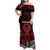 Personalised Easter Island Family Matching Off Shoulder Maxi Dress and Hawaiian Shirt Polynesian Pattern Emblem