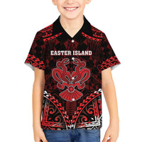 Personalised Easter Island Family Matching Off Shoulder Maxi Dress and Hawaiian Shirt Polynesian Pattern Emblem