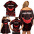 Personalised Easter Island Family Matching Off Shoulder Short Dress and Hawaiian Shirt Polynesian Pattern Emblem