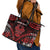 Easter Island Leather Tote Bag Polynesian Pattern Emblem