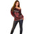 Personalised Easter Island Off Shoulder Sweater Polynesian Pattern Emblem