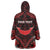 Personalised Easter Island Wearable Blanket Hoodie Polynesian Pattern Emblem