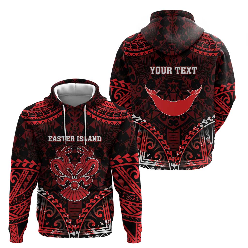 Personalised Easter Island Zip Hoodie Polynesian Pattern Emblem