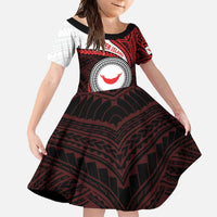Easter Island Family Matching Short Sleeve Bodycon Dress and Hawaiian Shirt Moai Statues Polynesian Style