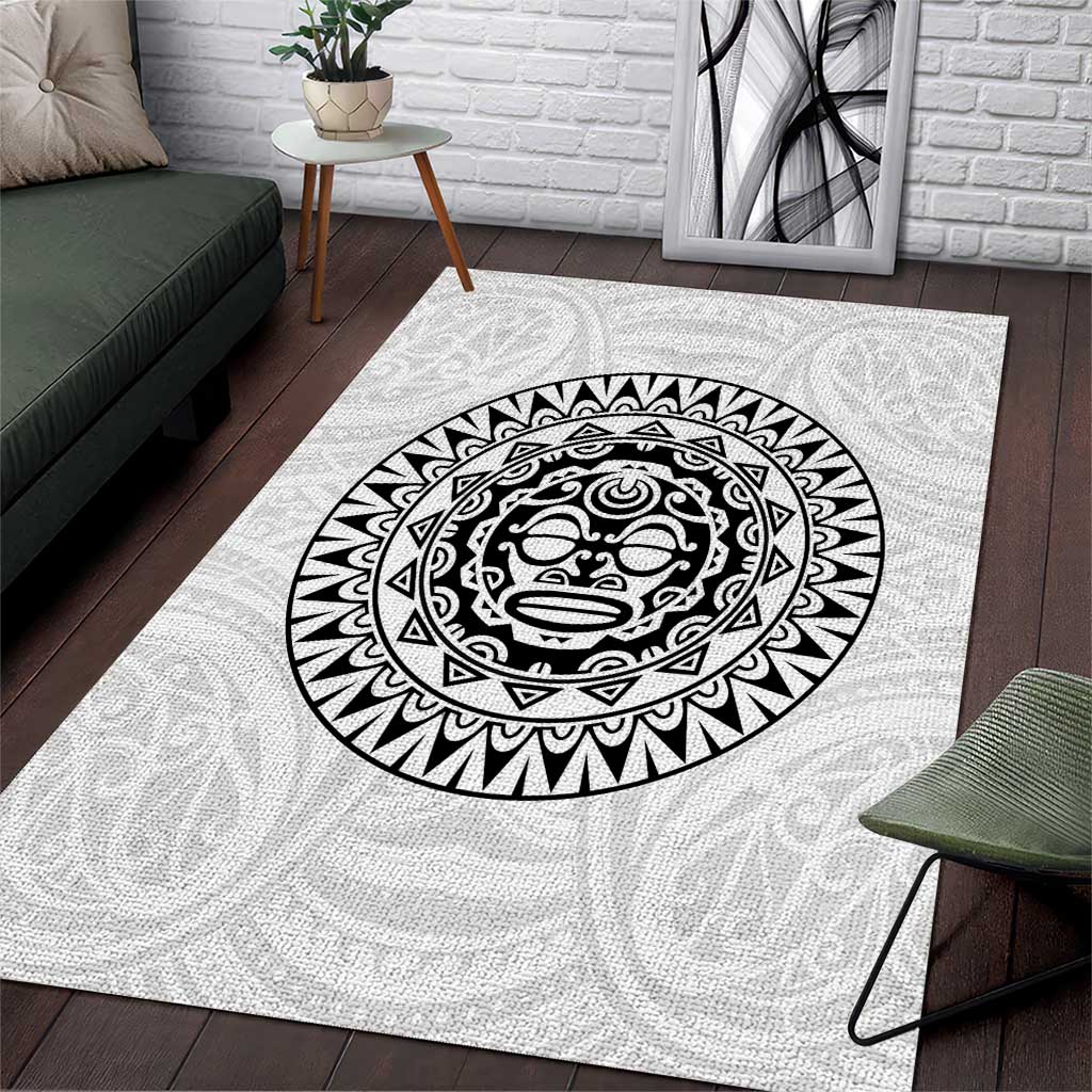 New Zealand Aotearoa Area Rug Maori Te Mata O Rongokako LT05 White - Polynesian Pride