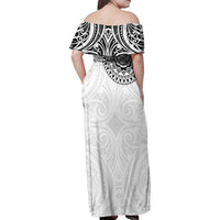 New Zealand Aotearoa Family Matching Off Shoulder Maxi Dress and Hawaiian Shirt Maori Te Mata O Rongokako LT05 - Polynesian Pride