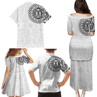 New Zealand Aotearoa Family Matching Puletasi and Hawaiian Shirt Maori Te Mata O Rongokako LT05 - Polynesian Pride