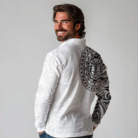 New Zealand Aotearoa Long Sleeve Polo Shirt Maori Te Mata O Rongokako