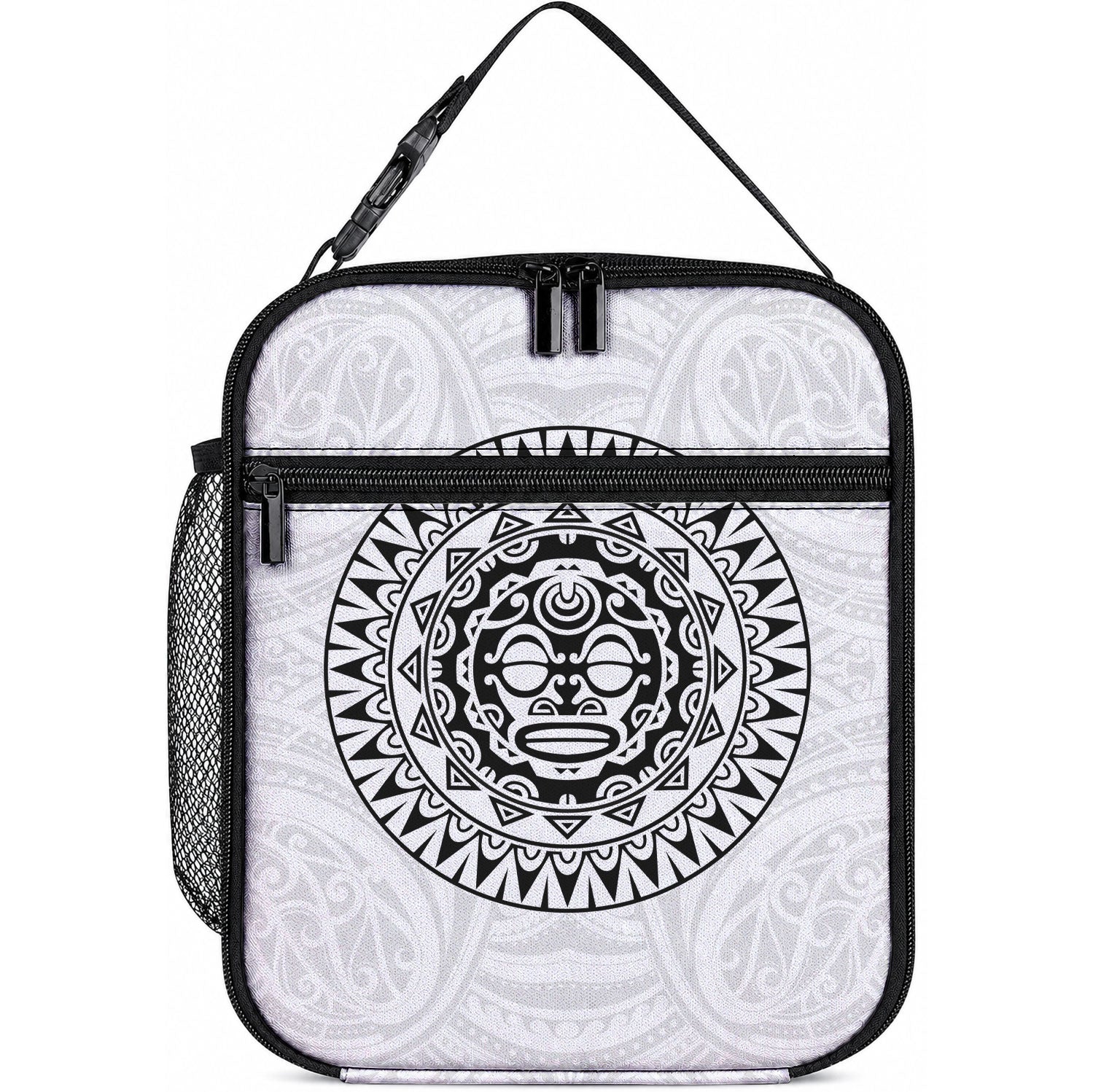 New Zealand Aotearoa Lunch Bag Maori Te Mata O Rongokako LT05 10.2 × 8.3 × 4.3 inch White - Polynesian Pride