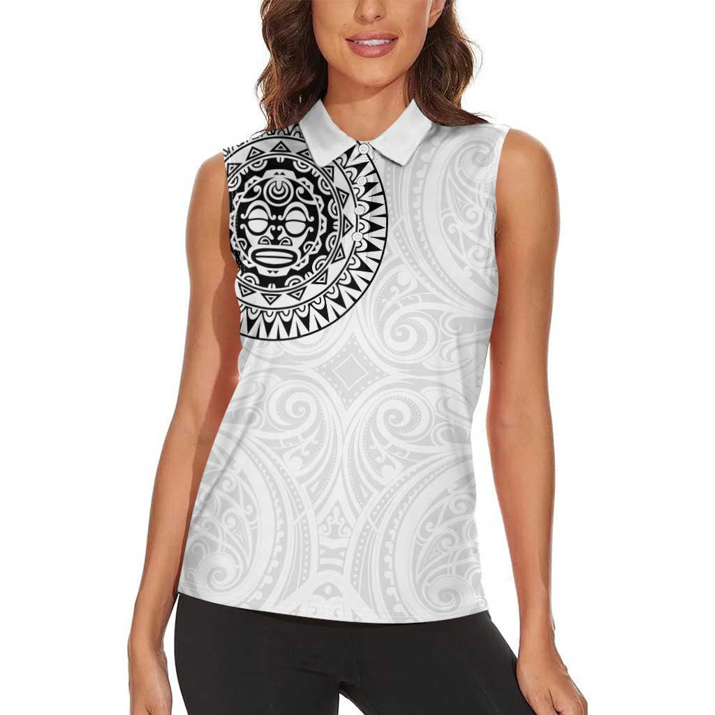 New Zealand Aotearoa Women Sleeveless Polo Shirt Maori Te Mata O Rongokako