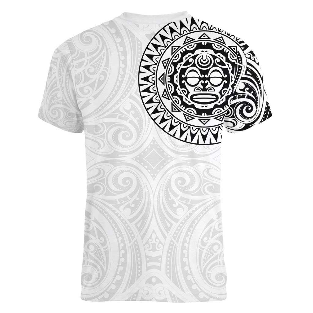 New Zealand Aotearoa Women V-Neck T-Shirt Maori Te Mata O Rongokako LT05 - Polynesian Pride