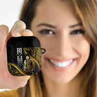 Hawaii Kuhio The Citizen Prince AirPods Case Gold Polynesian Tribal Tattoo