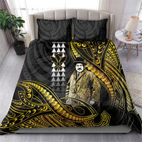 Hawaii Kuhio The Citizen Prince Bedding Set Gold Polynesian Tribal Tattoo