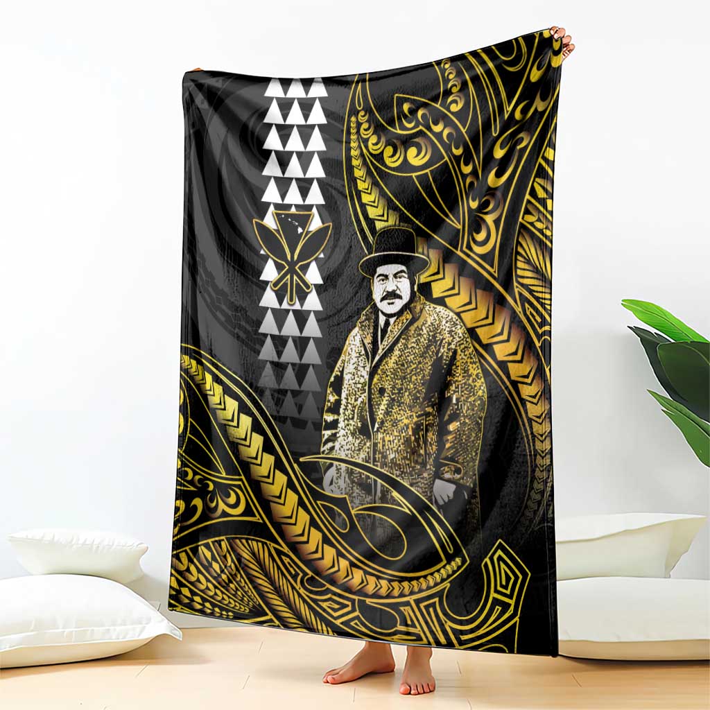 Hawaii Kuhio The Citizen Prince Blanket Gold Polynesian Tribal Tattoo