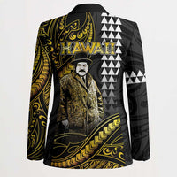 Hawaii Kuhio The Citizen Prince Blazer Gold Polynesian Tribal Tattoo